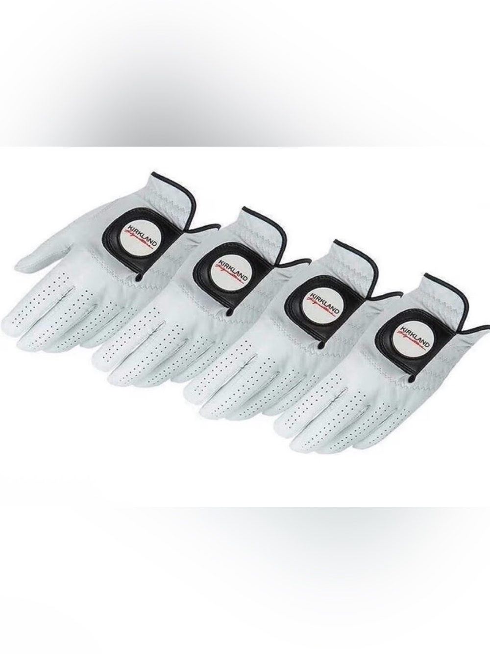 Kirland Signature Golf Gloves Premium Cabretta Leather Left Hand 4 Pack ML